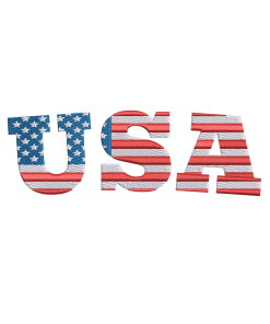 USA Text with American Flag Texture Embroidery File – Instant Download for Machine Embroidery