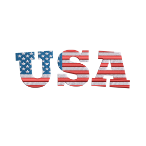 USA Text with American Flag Texture Embroidery File – Instant Download for Machine Embroidery